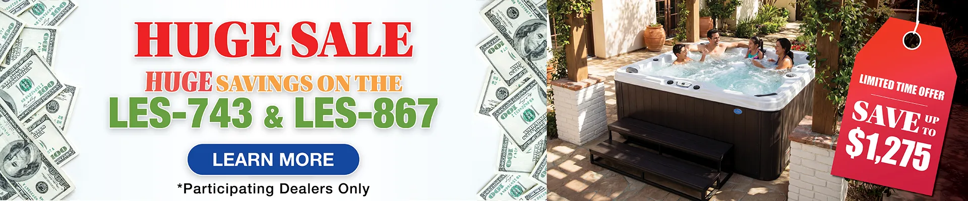 Calspas hot tub being used in a family setting - Bridge Port